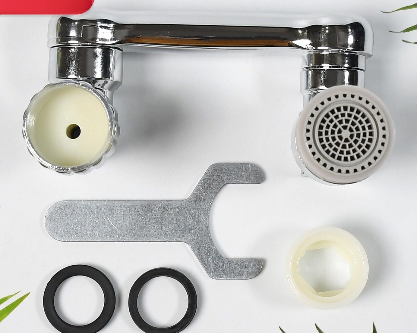 SPLASH FAUCET FILTER FAUCET, 1080 ROTATING FAUCET SPRAYER HEAD DOUBLE O-RING DESIGN, MOVABLE TAP WATER SAVING, SINK AERATOR EXTENDER FOR BATHROOM KITCHEN ( Loose )