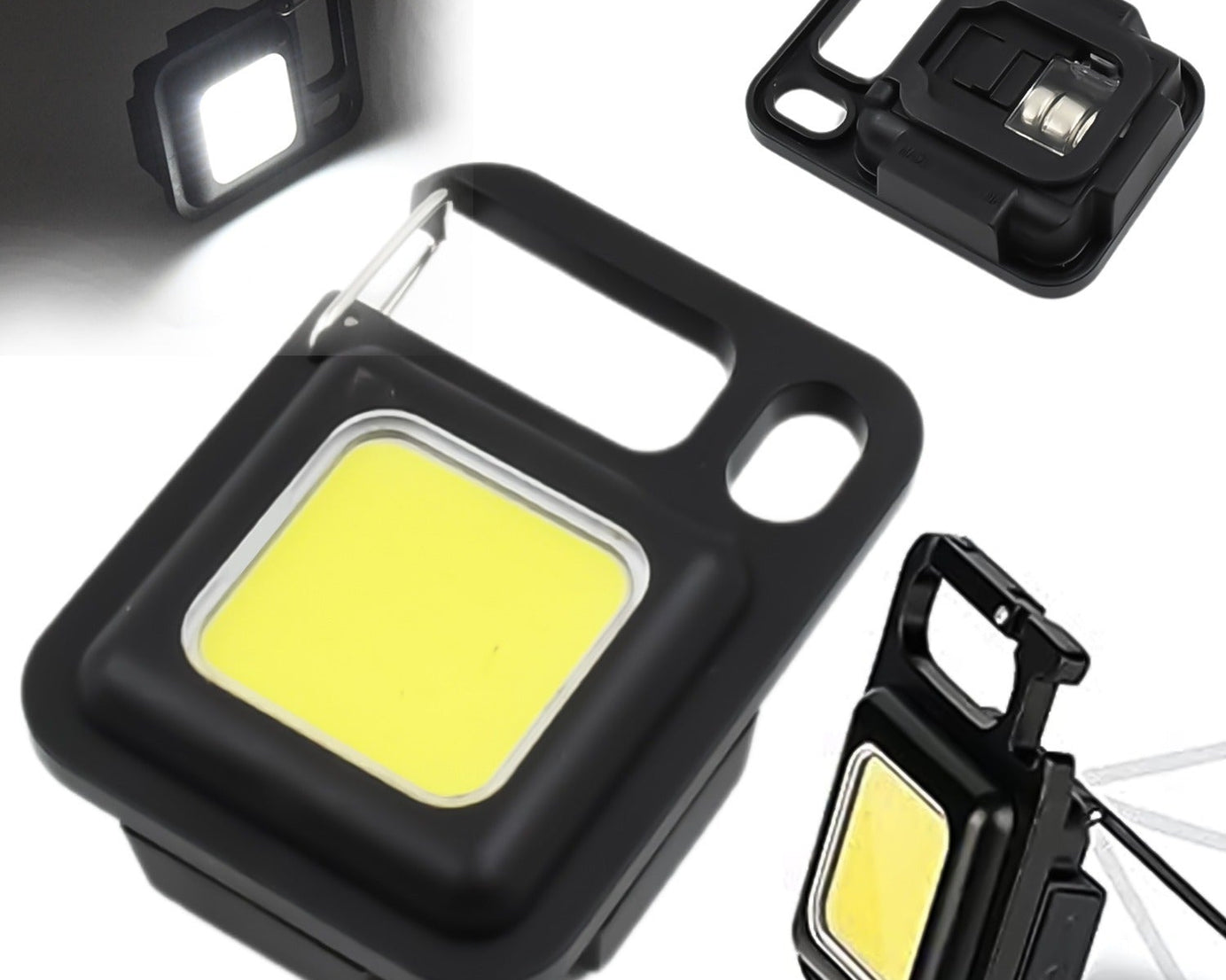 LED Battery Operated Keychain Flashlight Small Work Light with Folding Bracket Bottle Opener for Camping, Hiking, Emergency  (1 Pc / MOQ :- 36 Pcs)