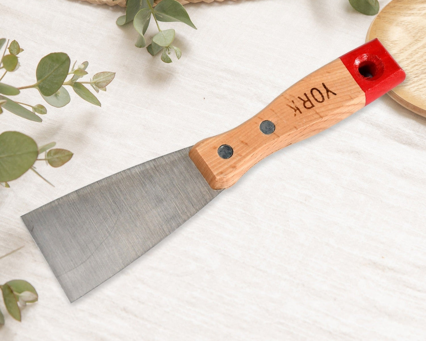 Soft rubber handle putty knives