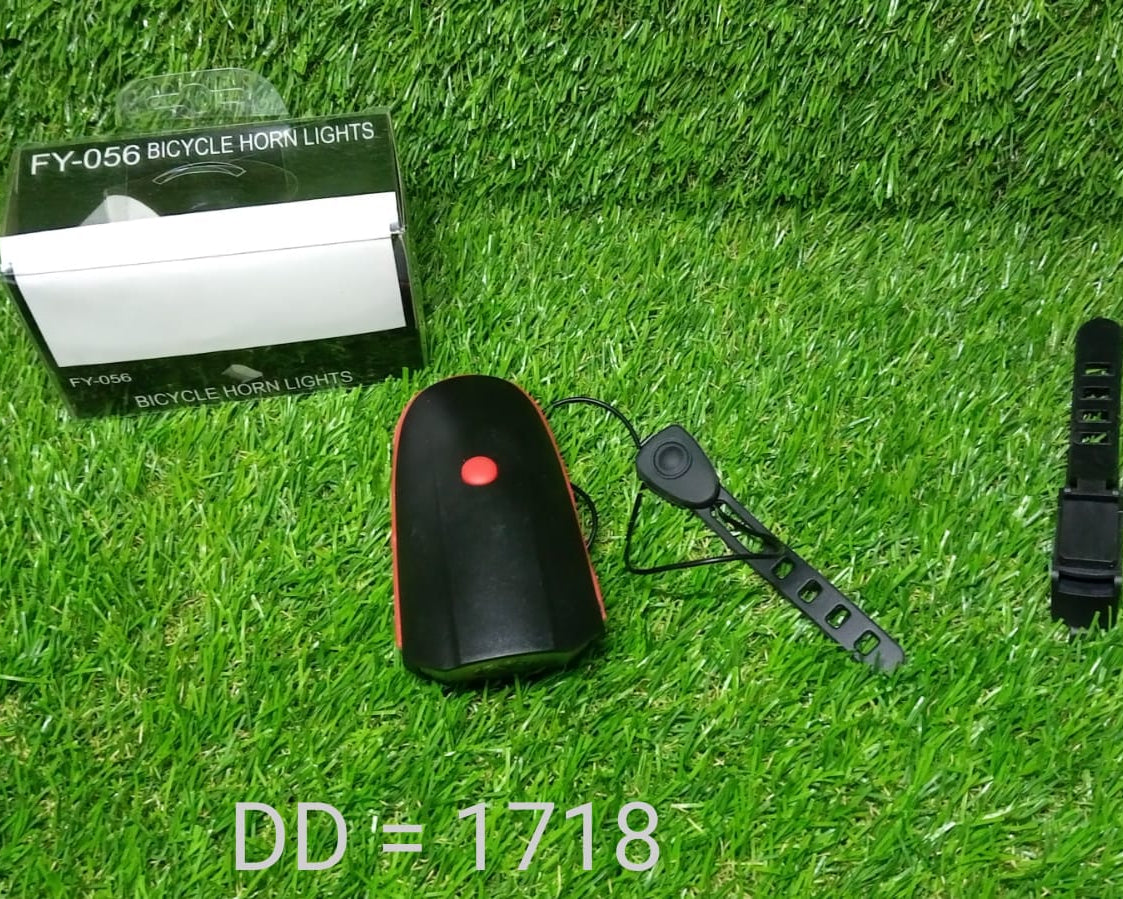 Horn with LED light, detailed view.