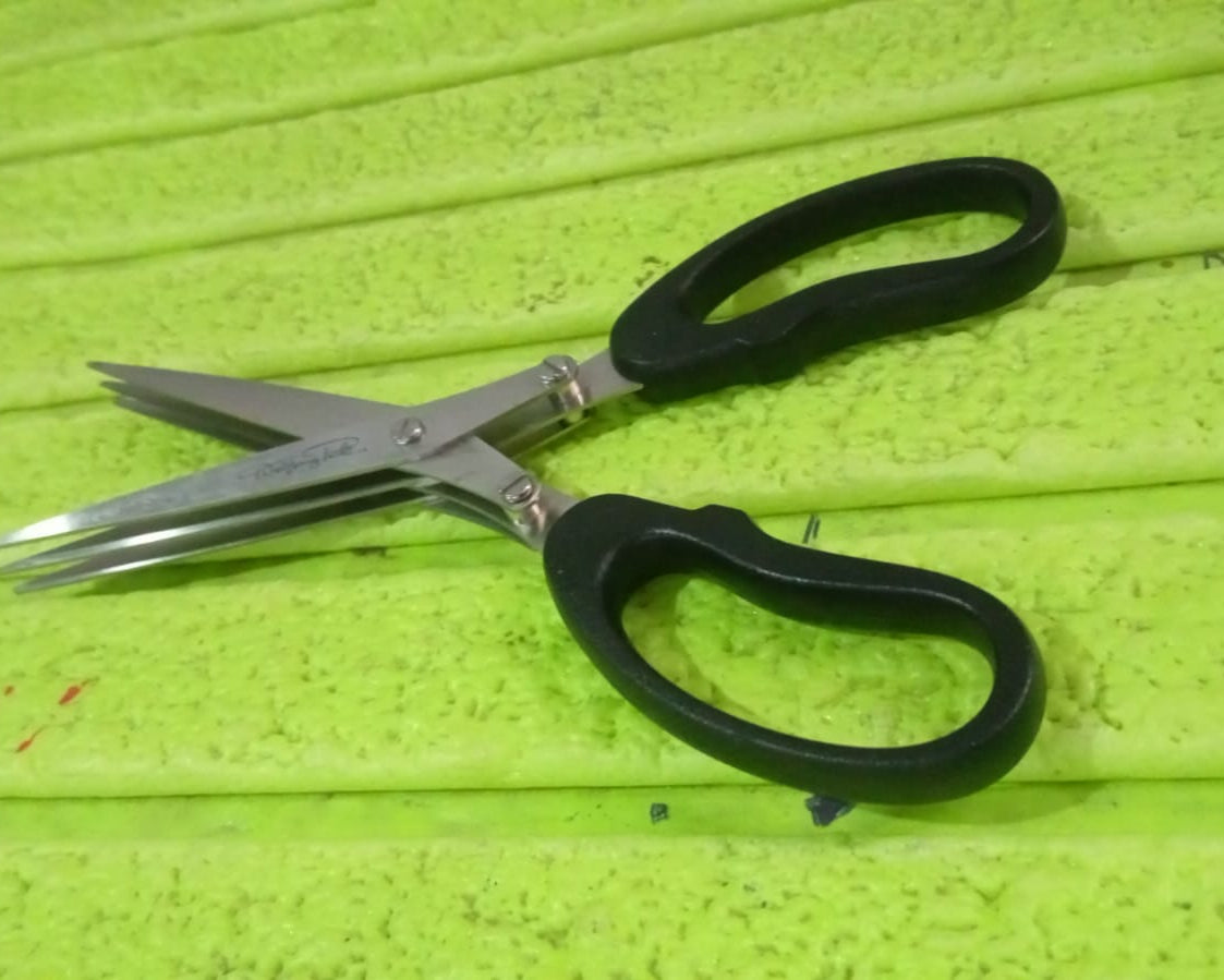 Multifunction Vegetable Stainless Steel Herbs Scissor With 3 Blades (1 Pc)