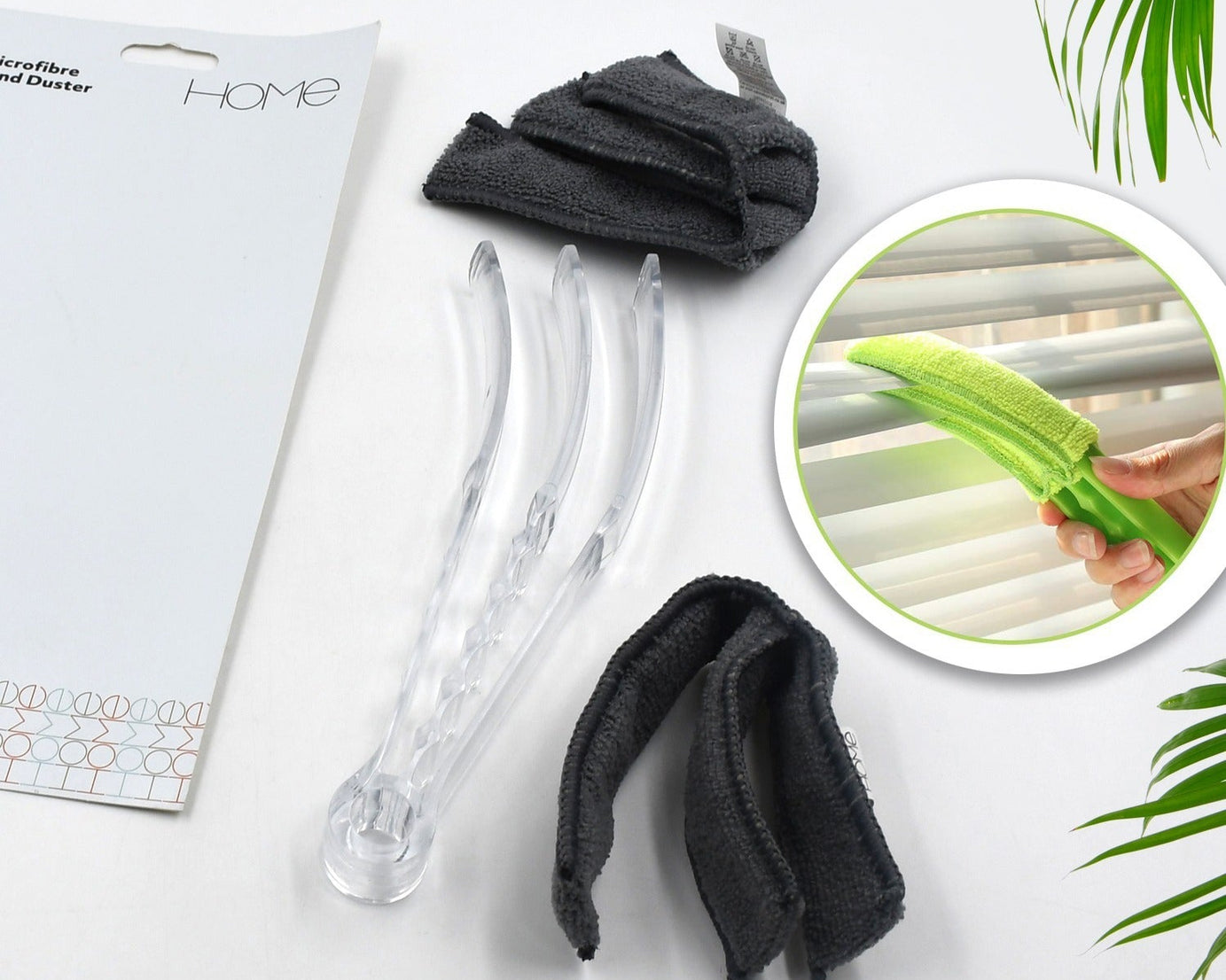 7729 Window Blind Cleaner Duster Brush with Microfiber Sleeves - Blind Cleaner Tools for Window Shutters Blind Air Conditioner Jalousie Dust