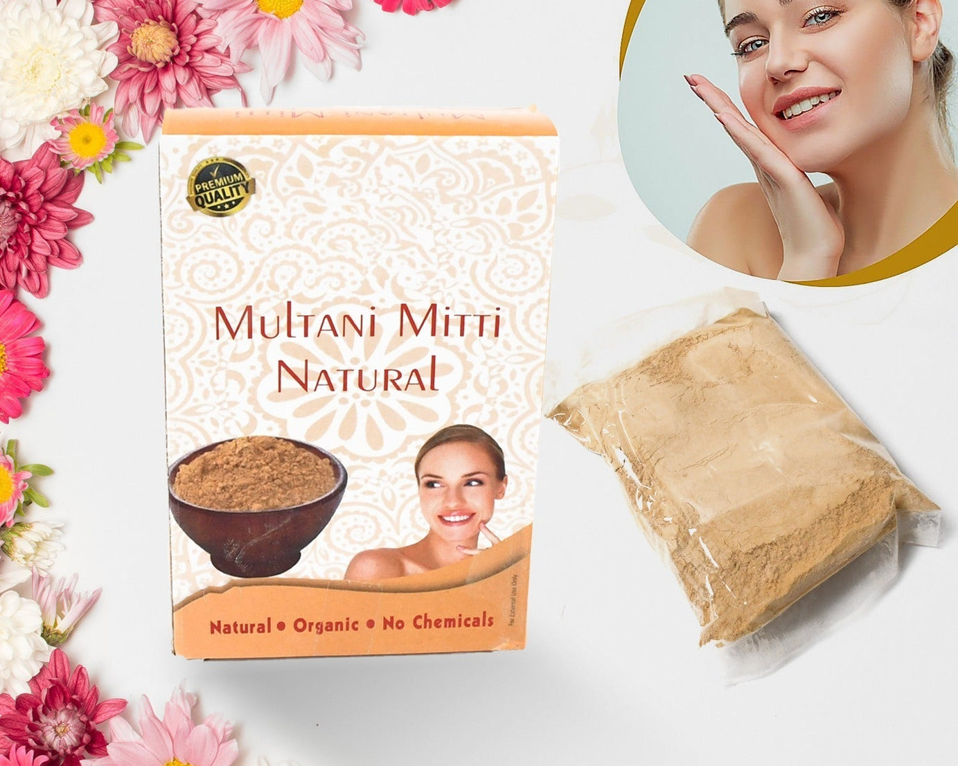 80gram Herbal Tan Removing Multani Mitti Face Pack For Skin Care Age Group