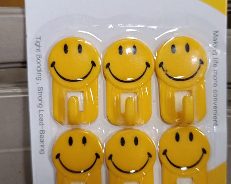 smily face hooks in yello color