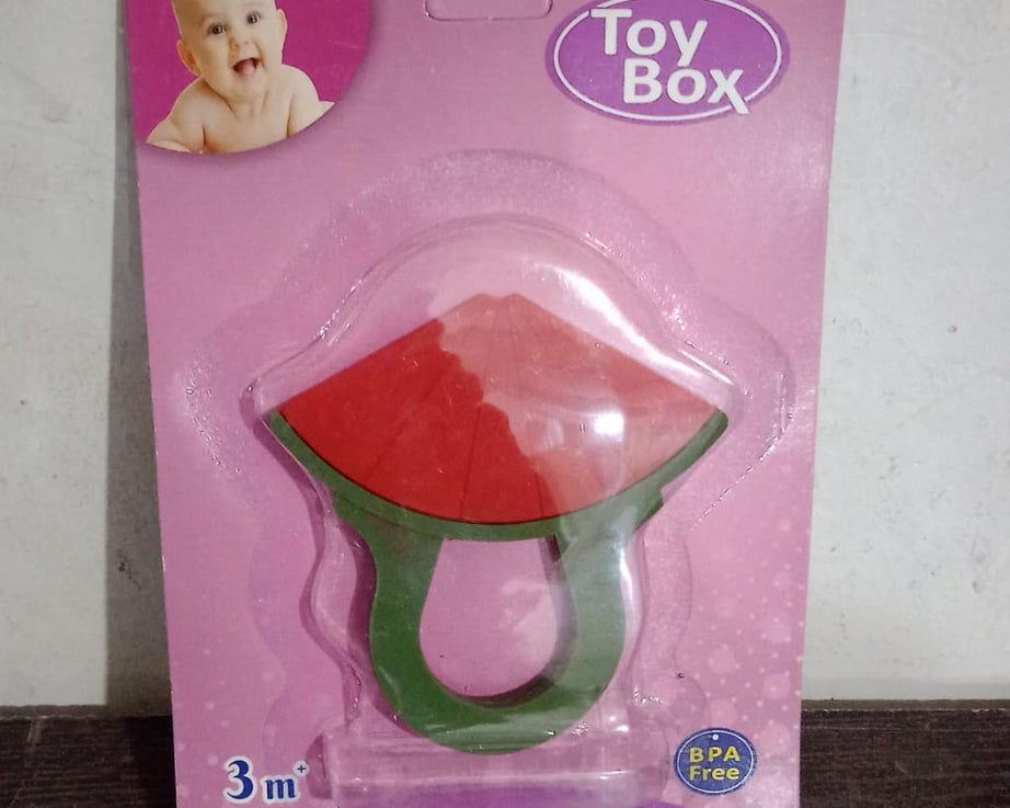 Baby Silicone Teether, Fruit Teether for Toddlers,100% Food Grade Silicone Teether, Non-Toxic & Latex Free Suitable for Kids Above 3 Months - Grapes, Banana, Watermelon (1 Pc )