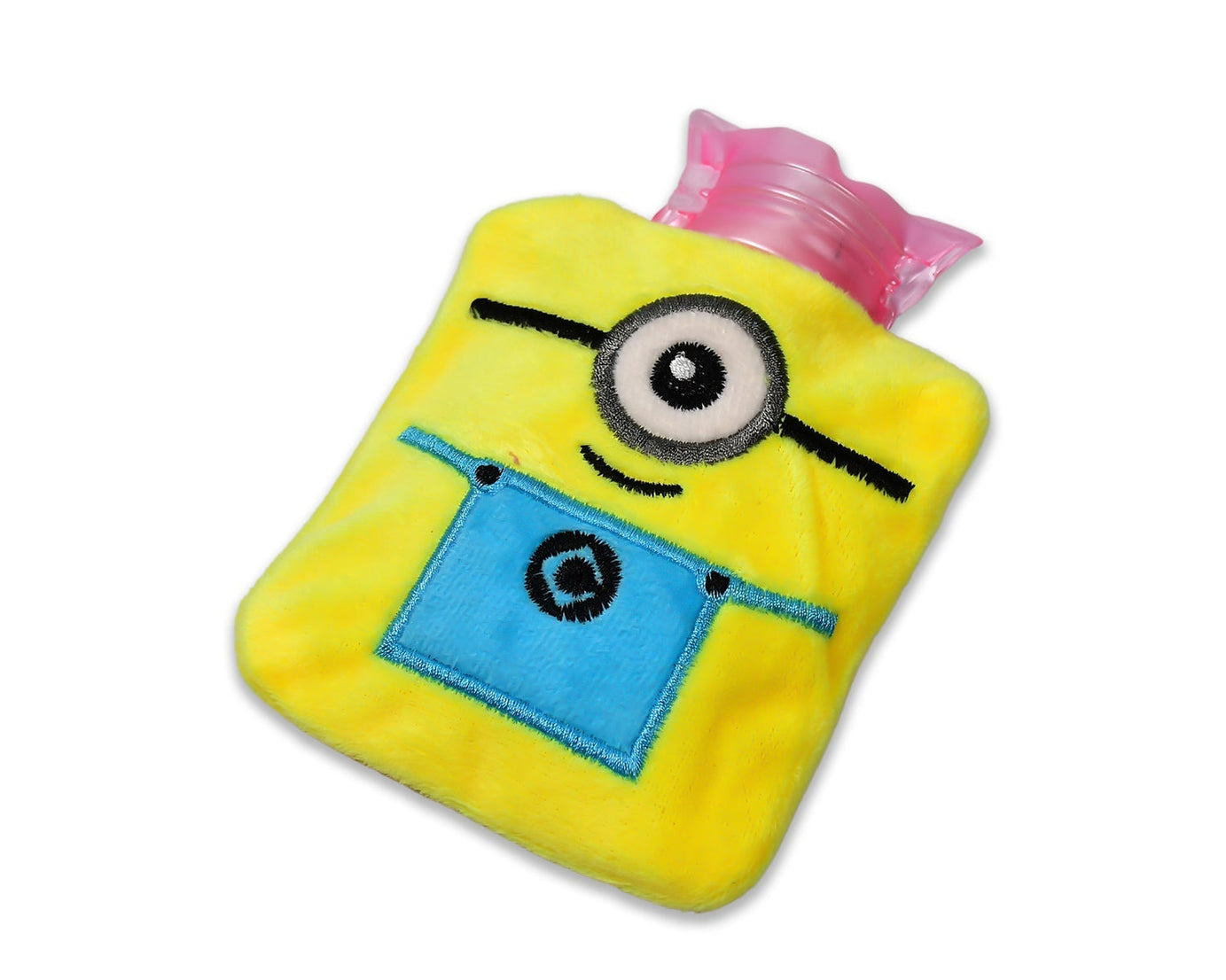 Pain relief hot water bag featuring a Minions theme