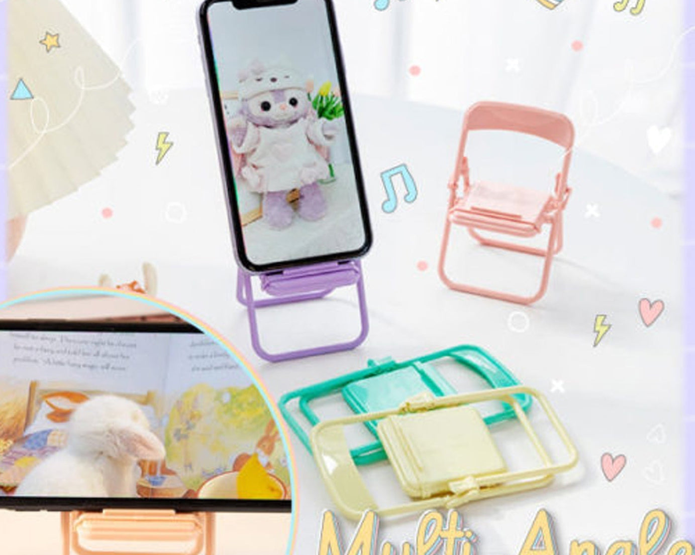 Portable mobile stand perfect for travel and storage.