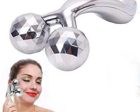 3D roller face massager for facial relaxation.