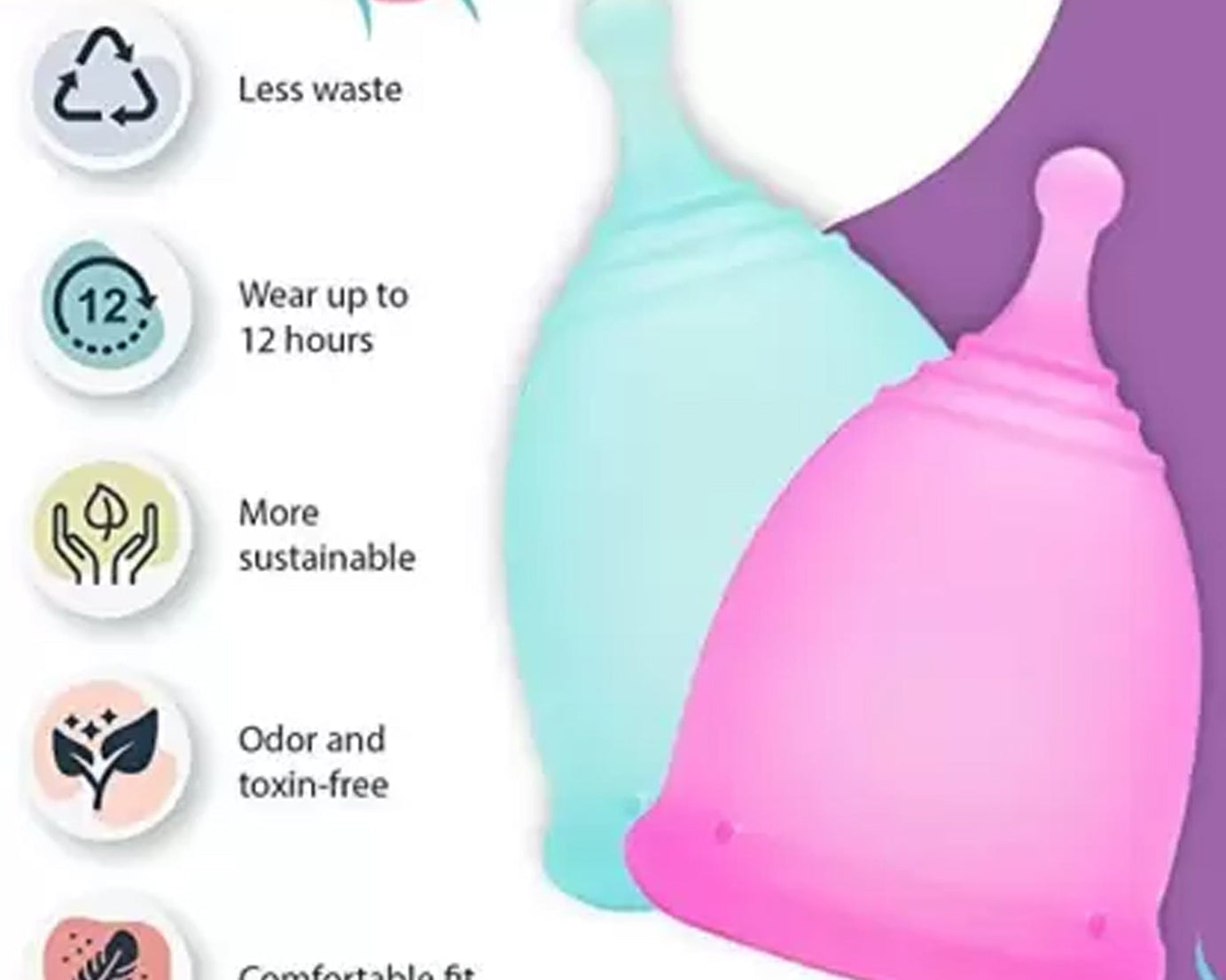 6112B REUSABLE MENSTRUAL CUP USED BY WOMEN AND GIRLS DURING THE TIME OF THEIR MENSTRUAL CYCLE