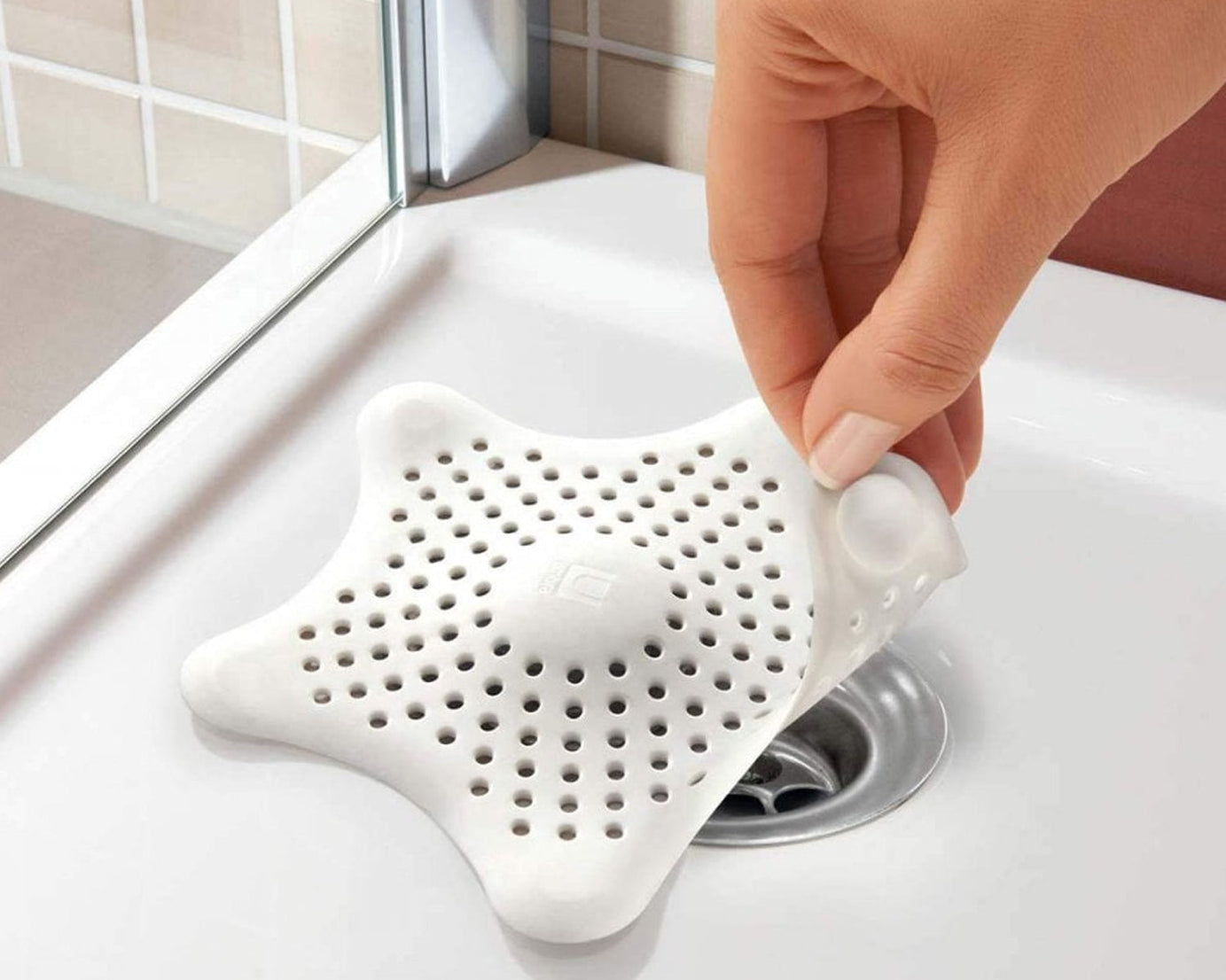 Star Drain Strainer: Catches Hair & Prevents Clogs (Kitchen/Bath)