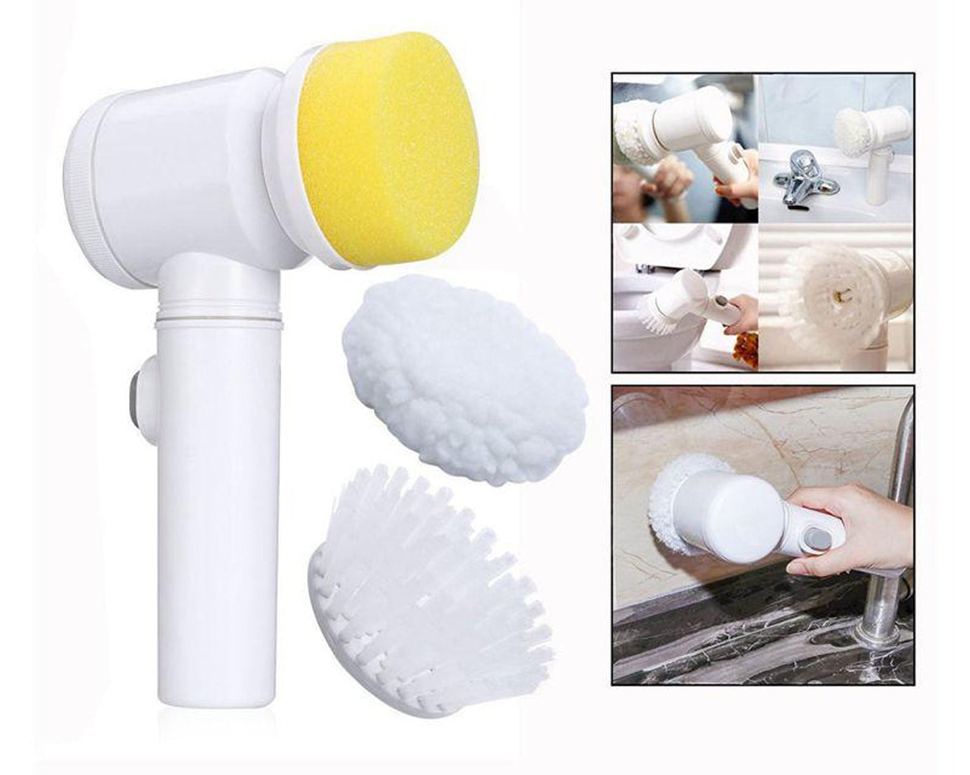 5in1 Home Kitchen Electric Cleaning Brush, Electric Spin Scrubber
