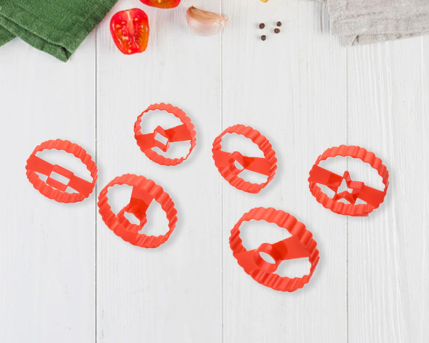 Cookie Cutters Set Plastic Easter Biscuit Cutting Tool for DIY Cake Decoration Fondant Biscuit Cookie Pastry Sandwich (6 Pc Set )