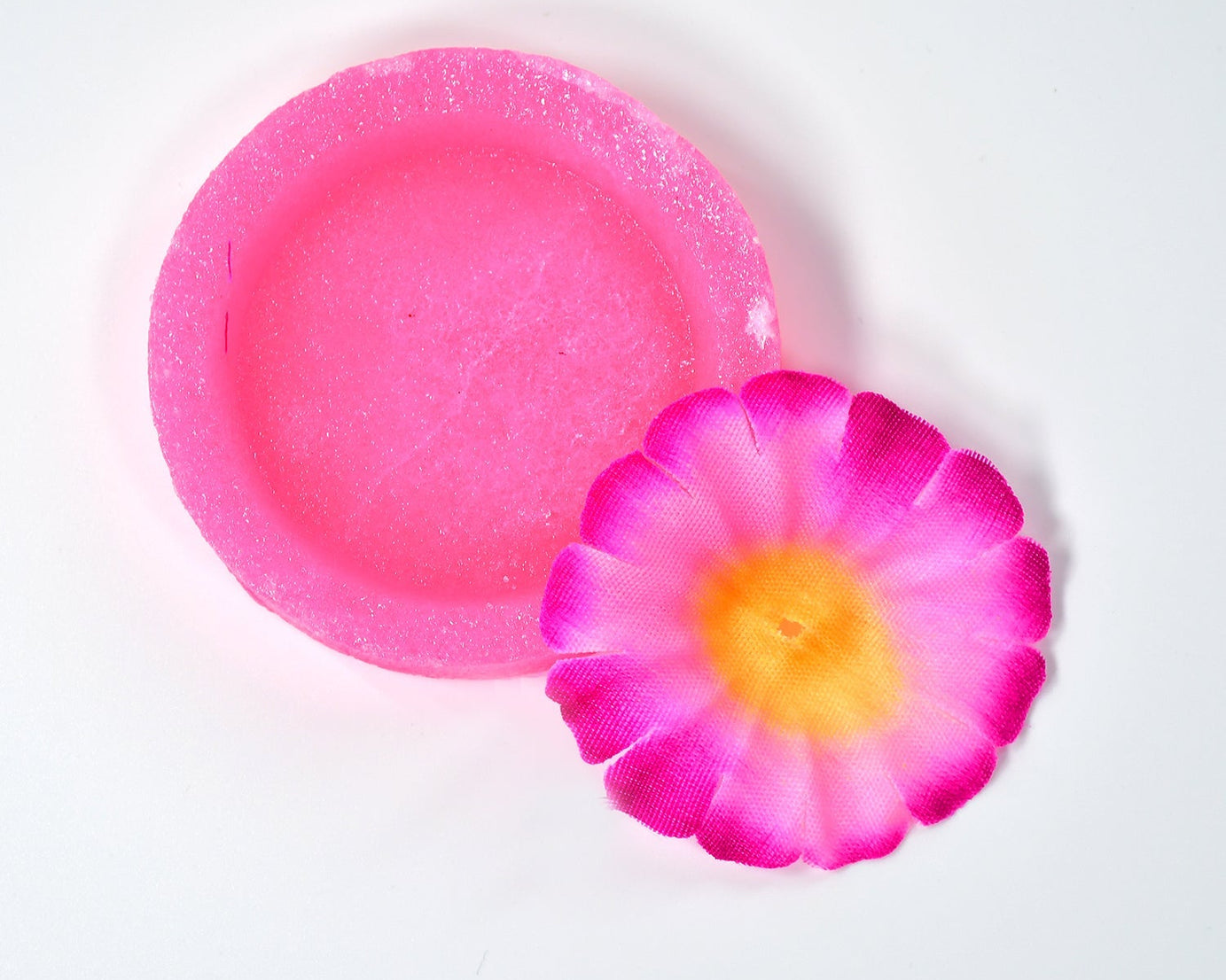 Air freshener block with flower design for bathroom or toilet