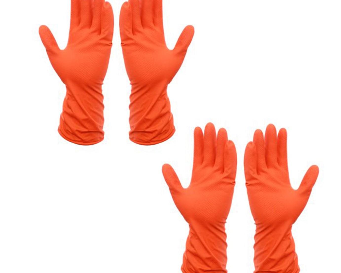 Large orange gloves for cleaning and gardening
