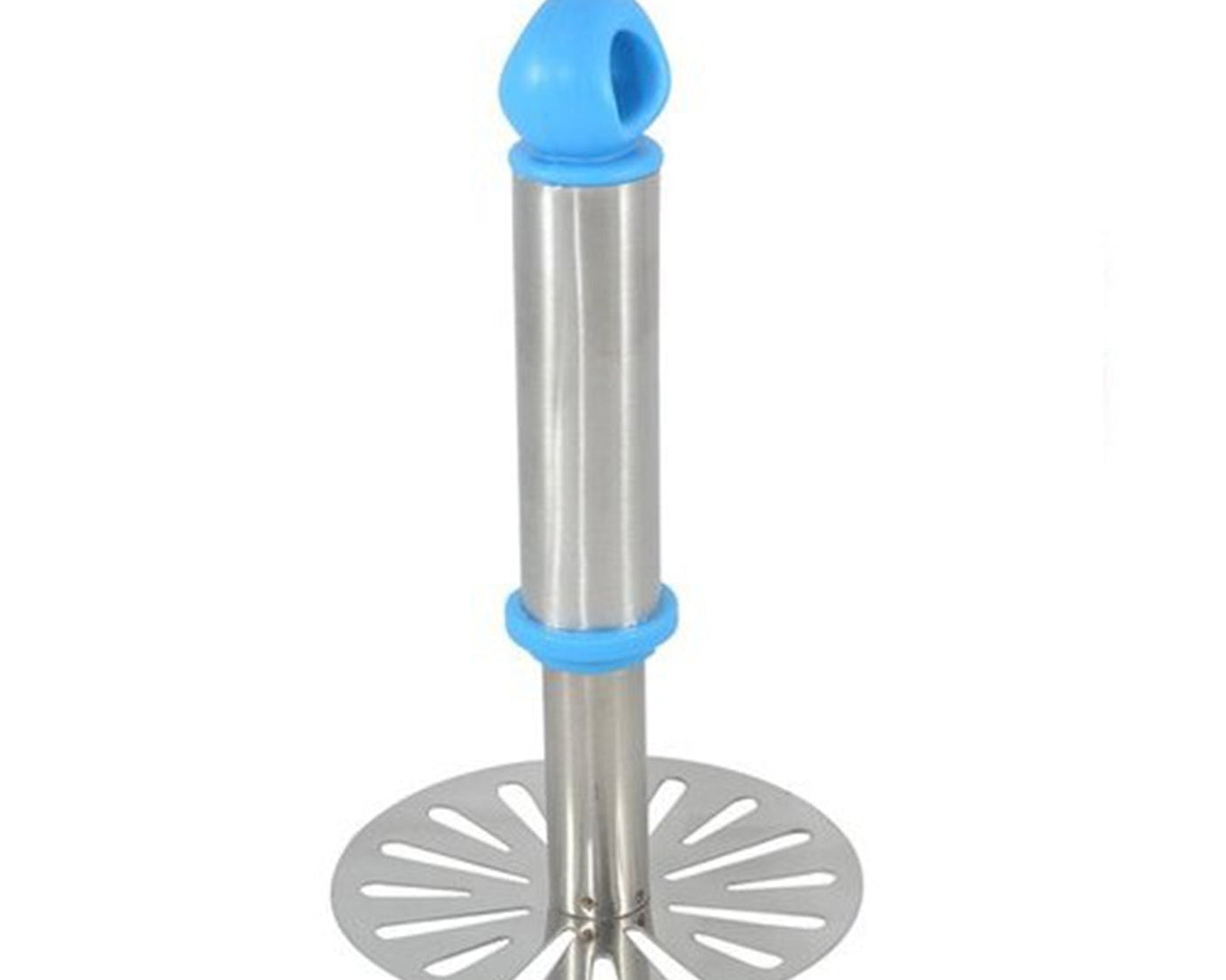 Stainless steel potato masher, perfect for mashing potatoes and pav bhaji.