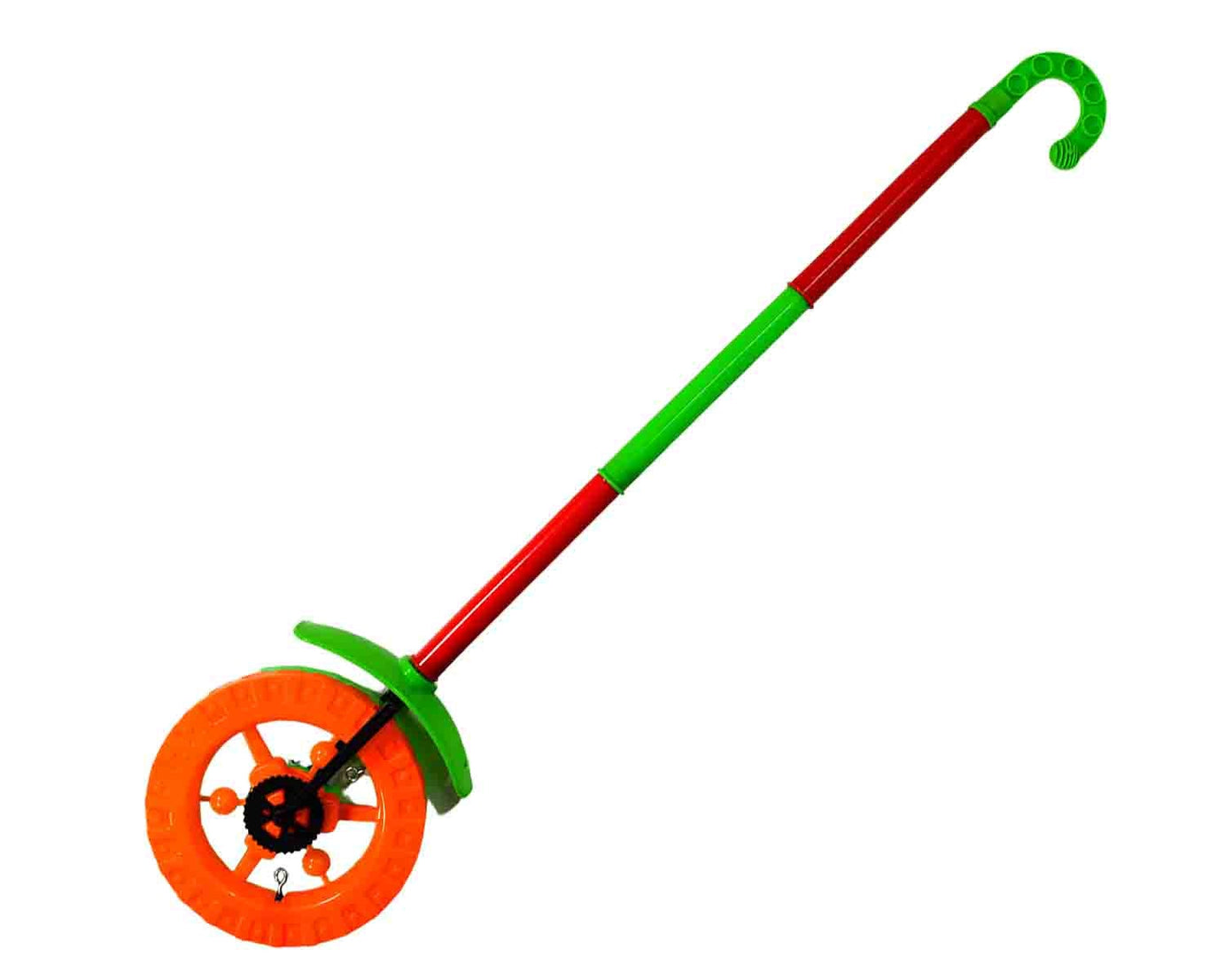 Colorful single wheel push toy with lights