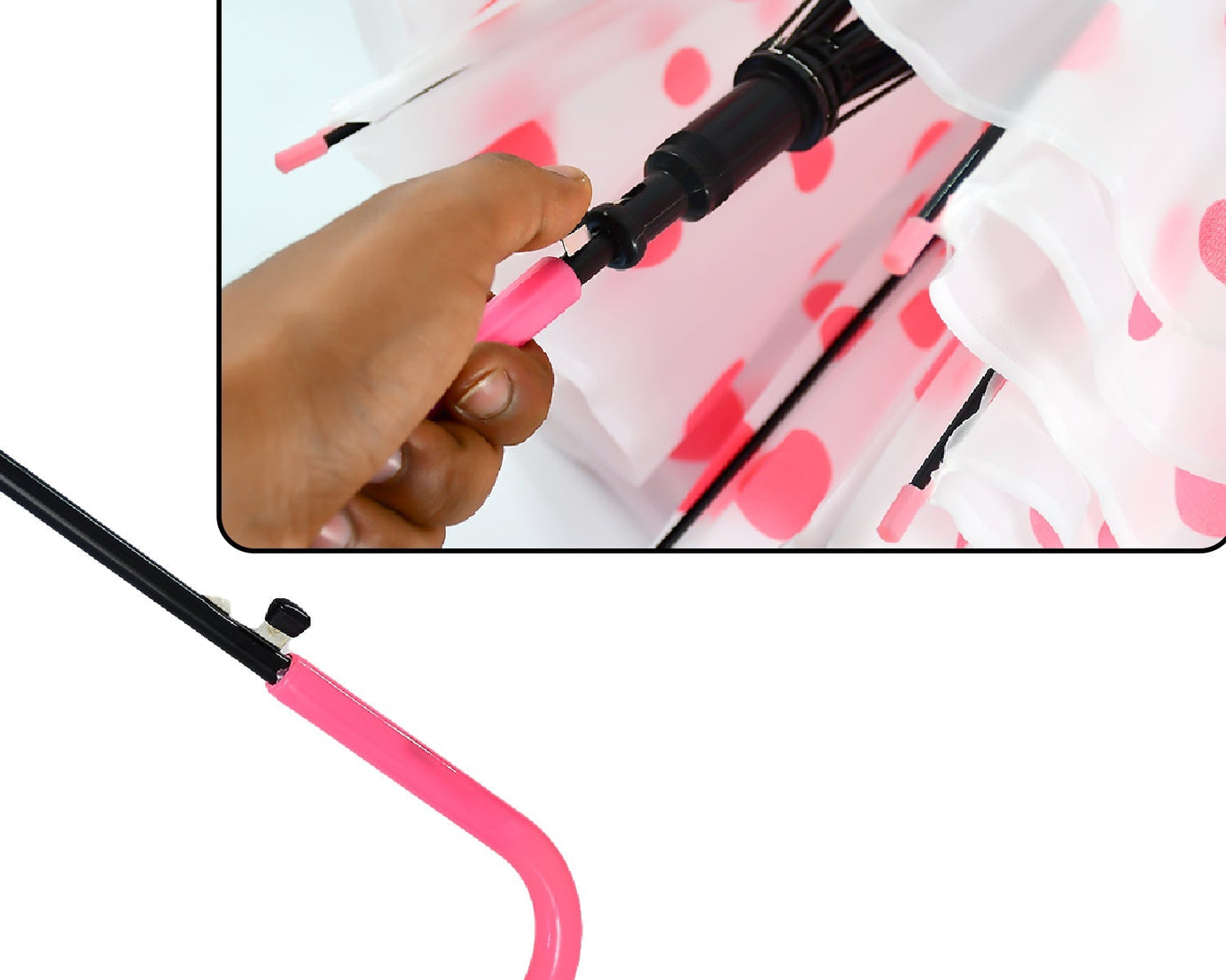 Umbrella with colorful dot print