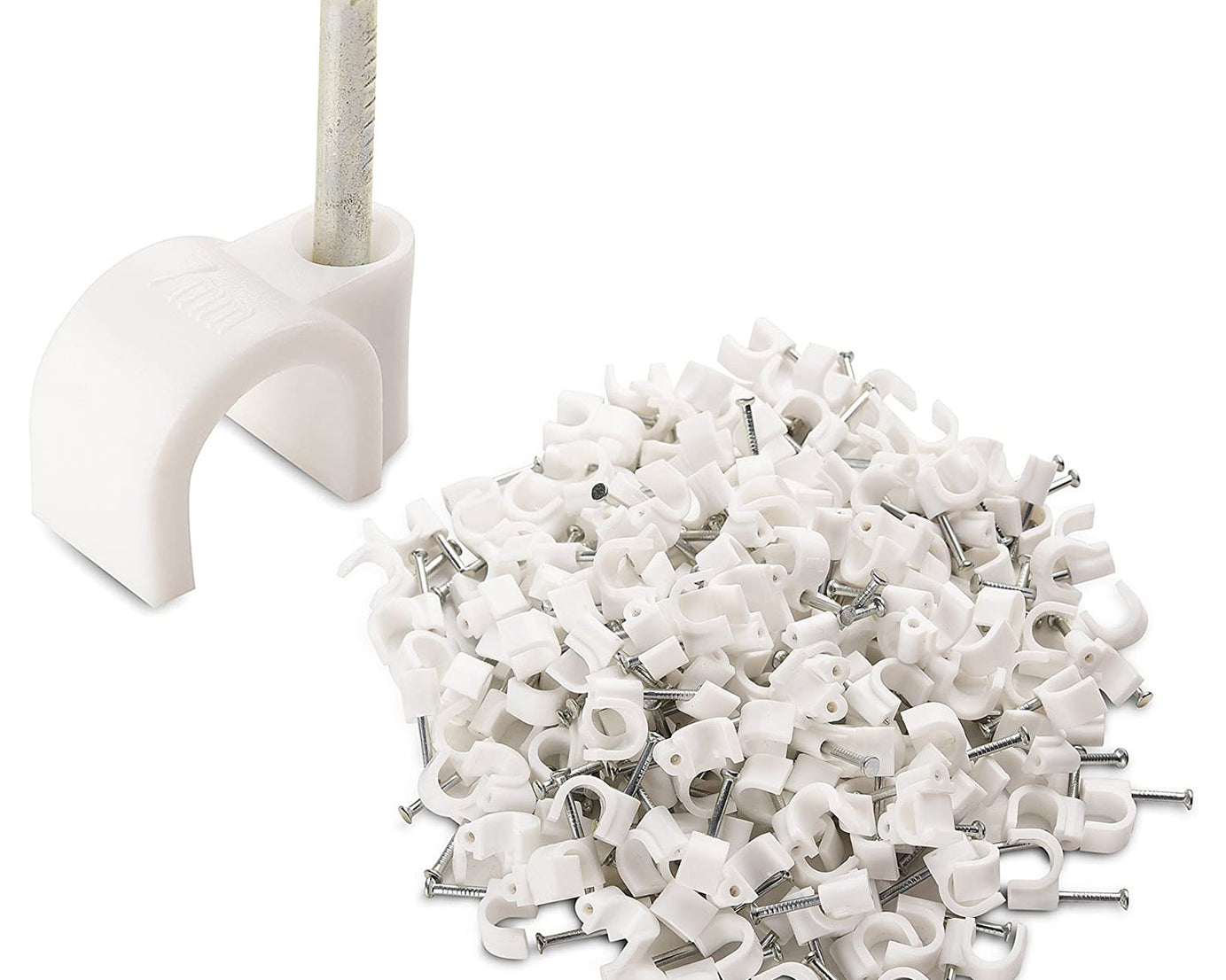 Cable clips for wall mounting