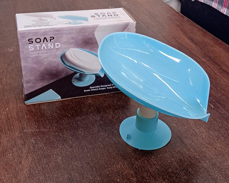 Soap Holder Stand Self Draining Soap Dish Holder Soap Box (1 Pc)