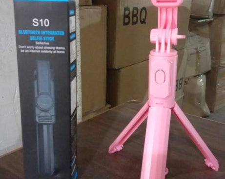 Portable Foldable Selfie Stick with Remote Control, 3-Axis Tripod Hand Stabilizer for Smartphones, TikTok Vlog YouTuber Video Recording (1 Pc)