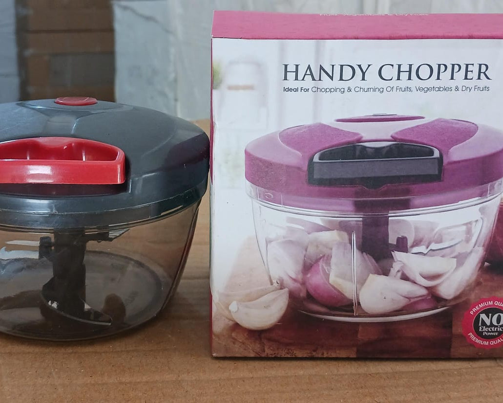 Handy Mini Plastic Vegetable Chopper Cutter, Onion Chopper Vegetables for Kitchen Accessories with 3 Blades