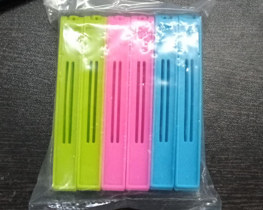 0105 Plastic Snack Bag Clip Sealer Set (18 Pcs, Multicolour)