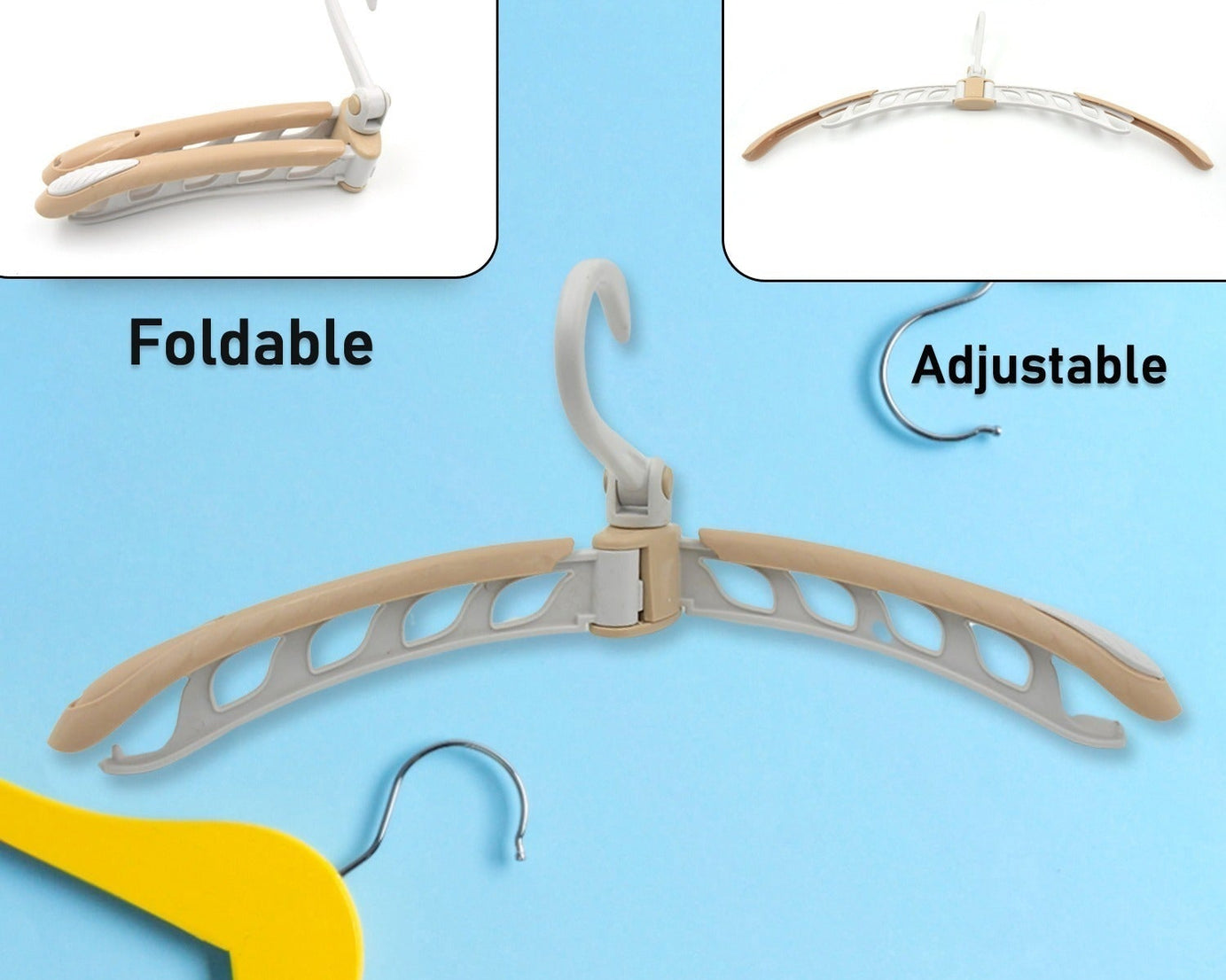 0279 Portable Folding 360 Degree Rotating Clothes Hangers Travel Foldable & Adjustable Accessories Foldable Clothes Hangers Drying Rack for Travel (1 Pc)