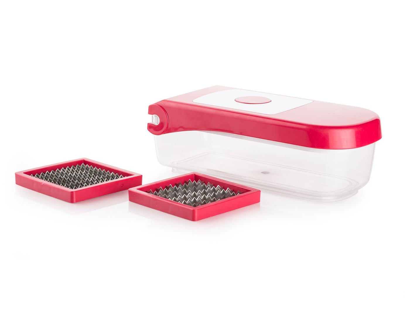 8102 Ganesh Plastic Chopper Vegetable and Fruit Cutter, Red 