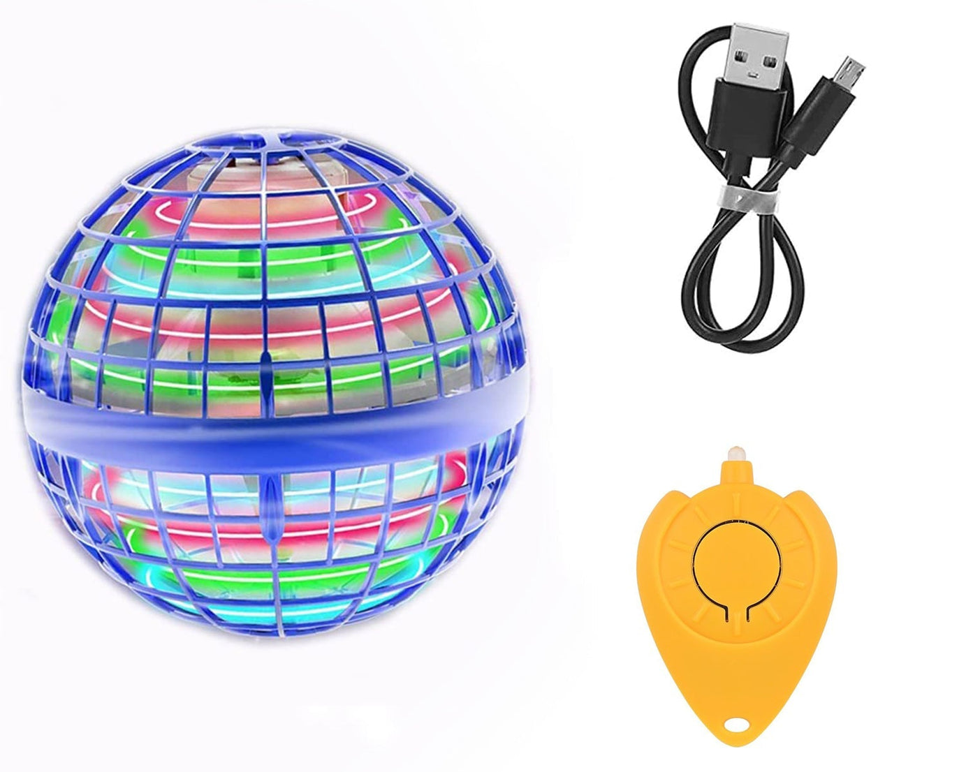 Flying Ball Toys, USB Rechargeable Built-in RGB Lights 360°Rotating Magic Controller, Flying Orb Ball Boomerang Mini Pro Spinner Blastoise Toys