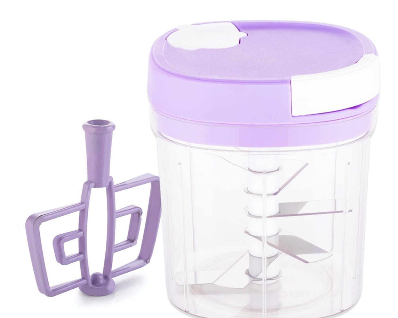 Compact chopper and slicer for kitchen use, ideal for various food items