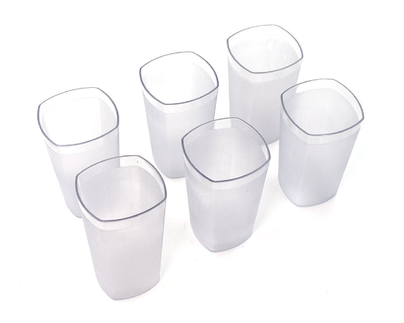 Set of 6 Ganesh Decent 350ml glasses, shown from various angles.