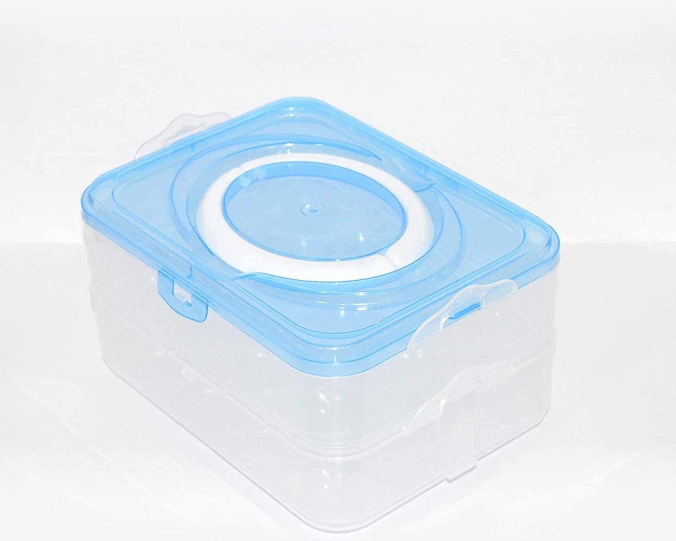 Double-layer egg storage box with 24 compartments, ideal for refrigerator organization
