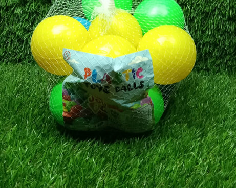 Soft multicolour balls for kids' play areas.