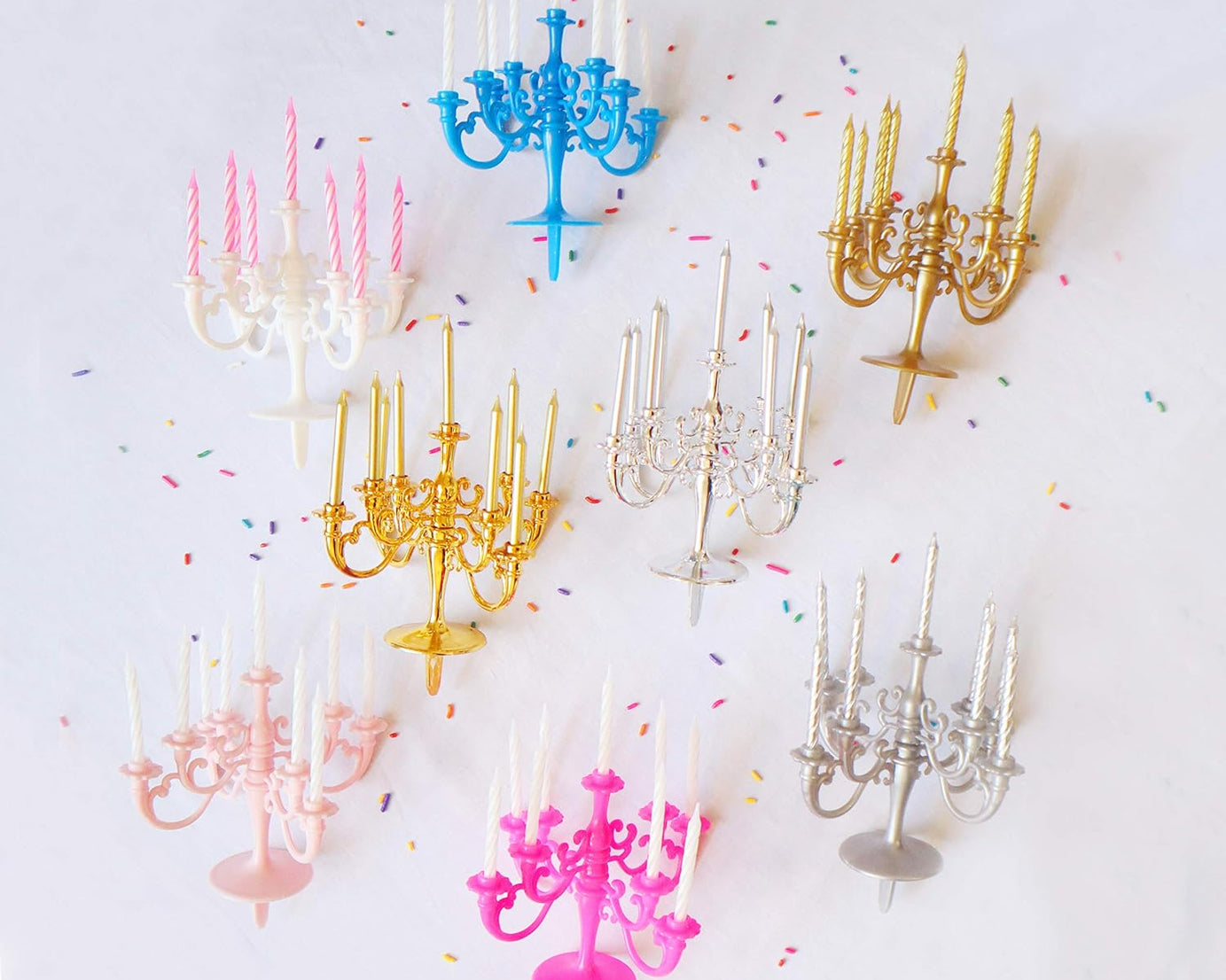 Luxury Birthday Candle Set | Elegant Cake Toppers & Holders for Parties and Proposals