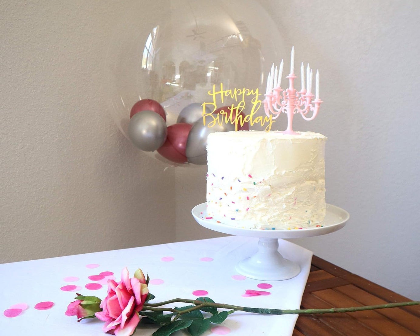 Luxury Birthday Candle Set | Elegant Cake Toppers & Holders for Parties and Proposals