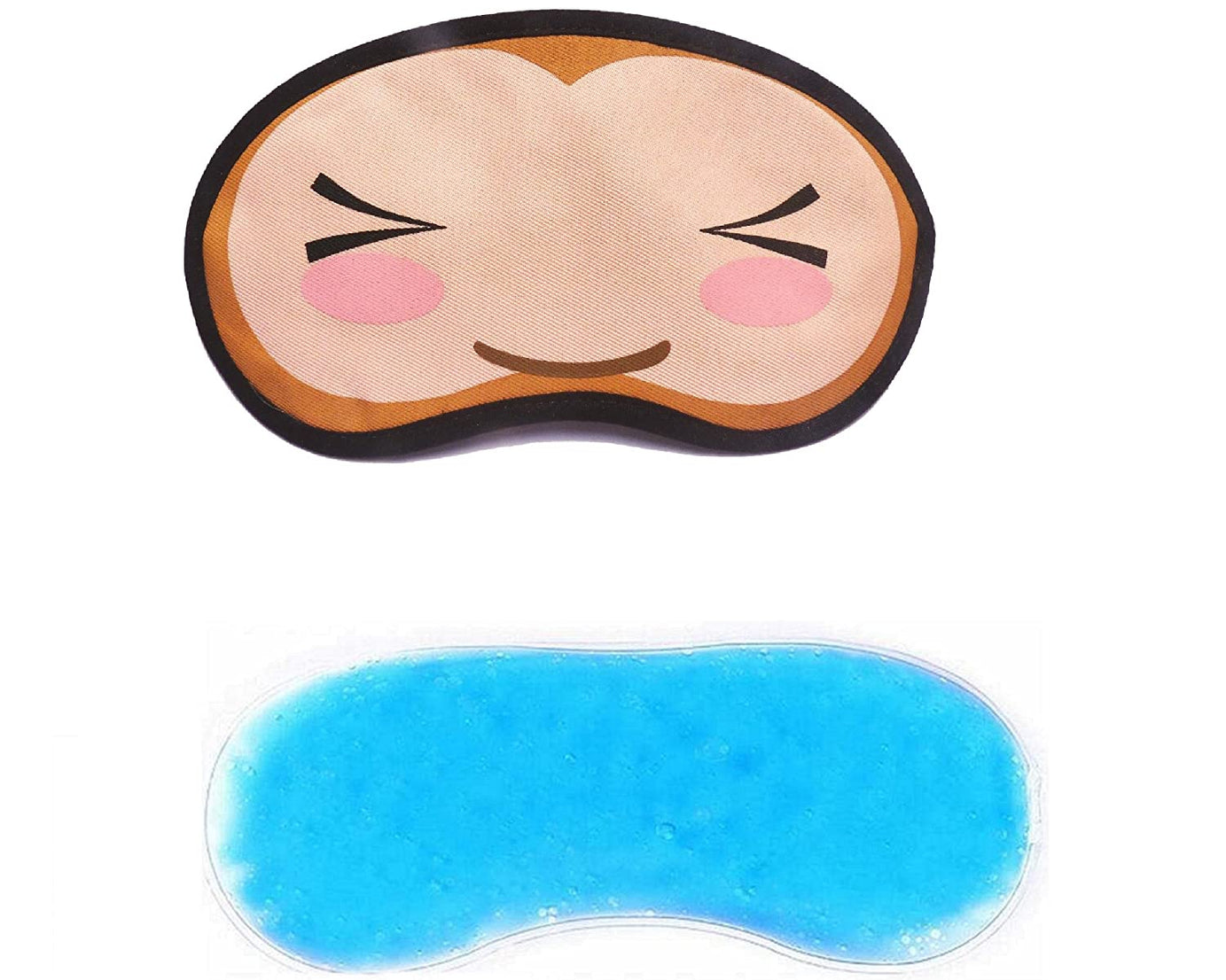 Eye mask with ice pack for soothing and meditation.