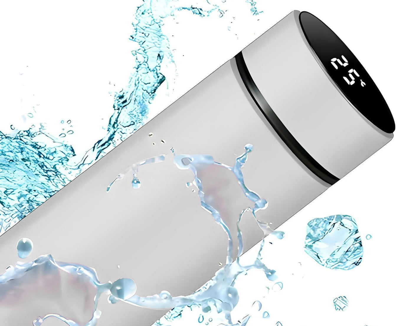 Customized/Personalized Stainless Steel Smart Water Bottle with Smart LCD Temperature Touch | Gifting Custom Name Water Bottle | Gifts for Boyfriend/Girlfriend/Employee | 500ML