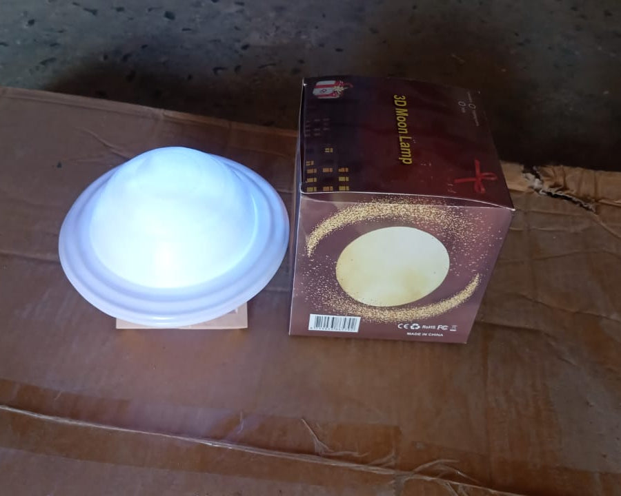 3D Saturn Lamp Home Decoration Bedside Night Light With Base (1 pc / Multicolor)