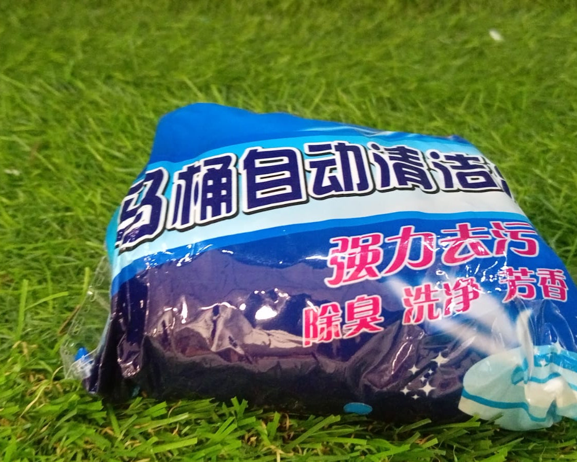 Durable blue toilet cleaner tablets for bathroom hygiene