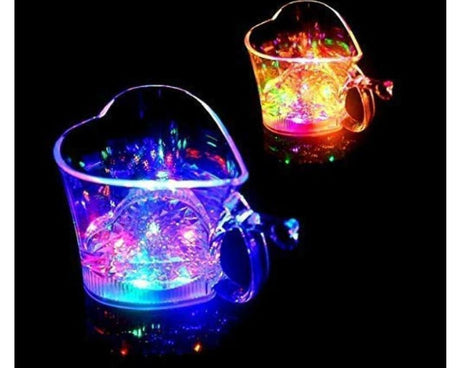 Heart Shape Activated Blinking Led Glass Cup