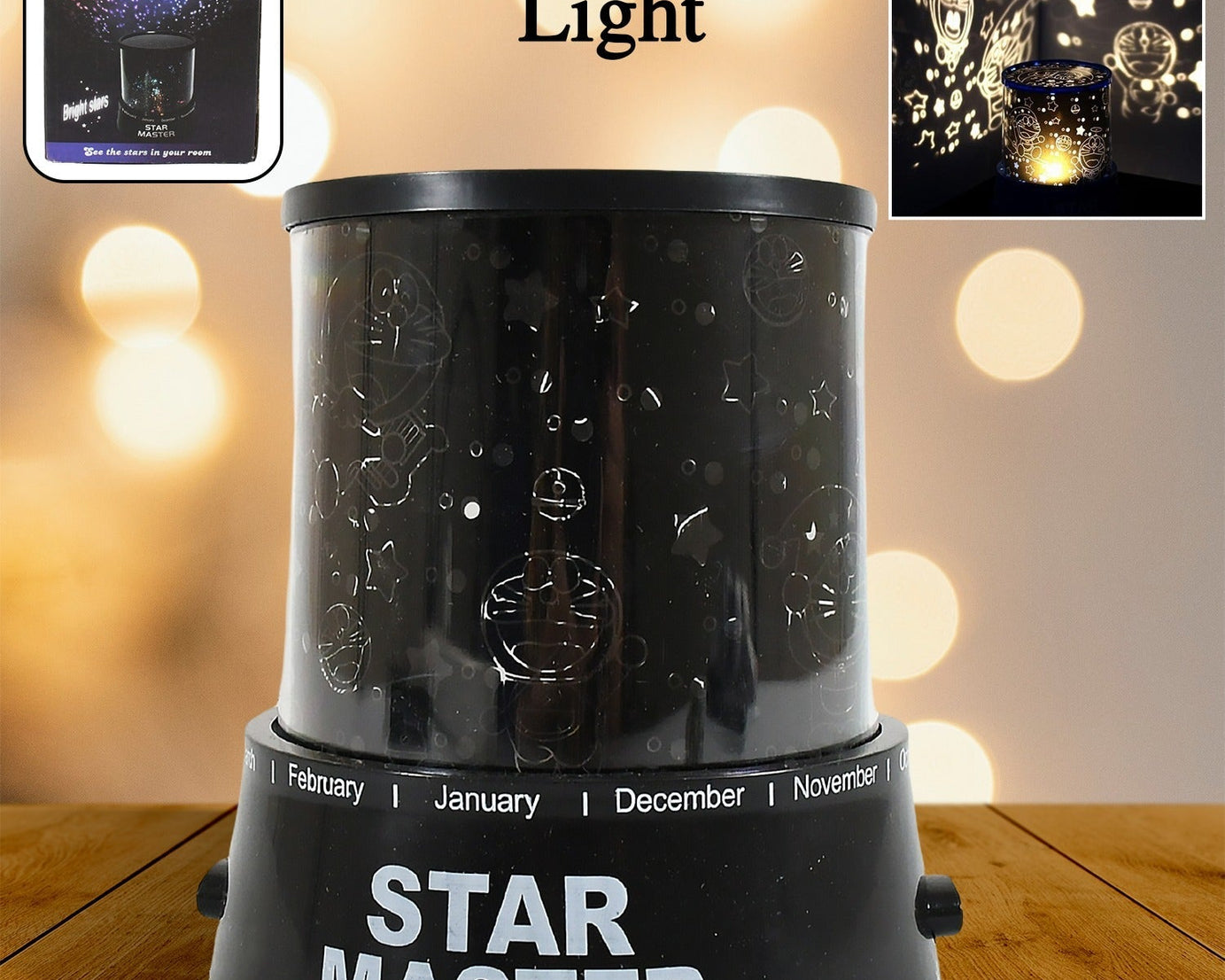 LED Projector Night Light Amazing Lamp, 3 Battery operated lamps, Rotation With the music Function, Master for Kids Bedroom Home Decoration Night Romantic Gift (Battery Not Included / 1 pc)