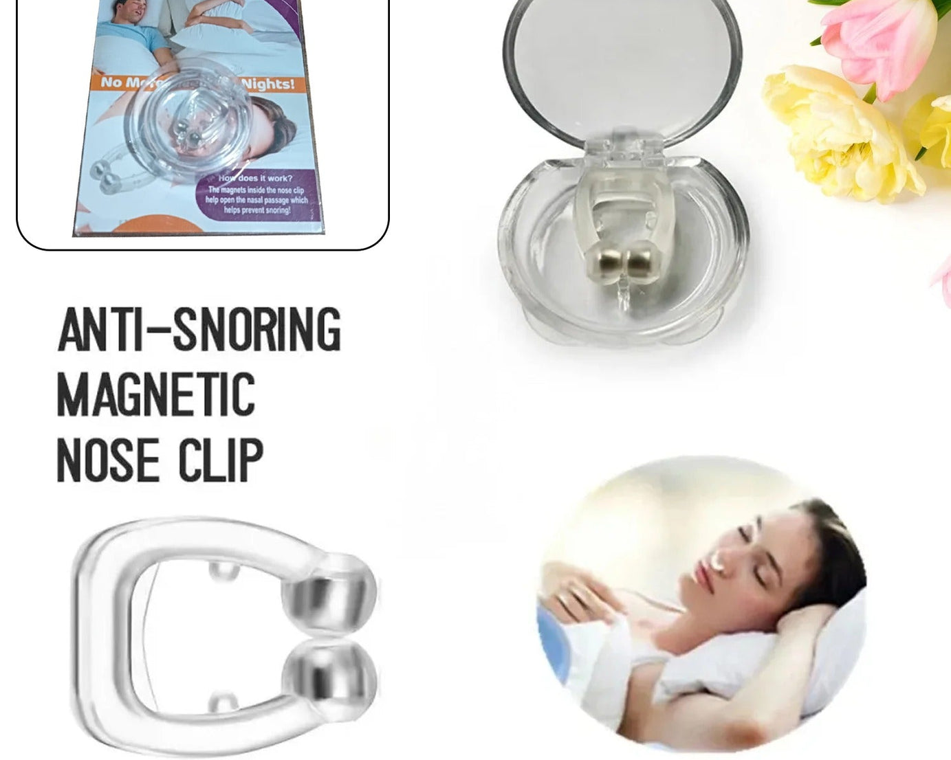 Anti Snore device for men and woman Silicone Magnetic Nose Clip For heavy Snoring sleeper, Snore Stopper, Anti Snoring Device (1 Pc)
