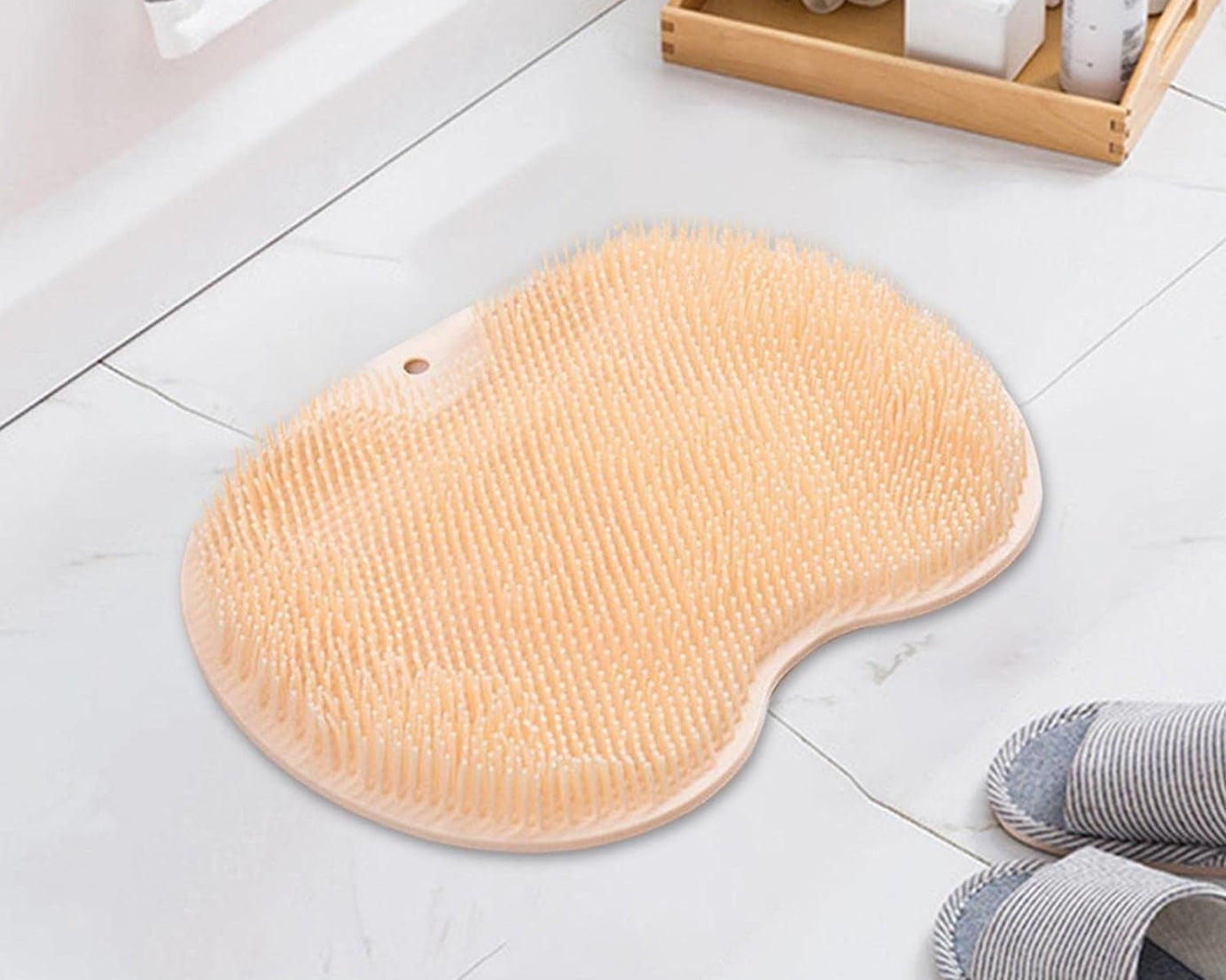 8549 Silicone Bath Massage Cushion with Suction Cup, Shower Foot Scrubber Brush Foot Bath Mat Scrubber, Anti-Slip Exfoliating Dead Skin Massage Pad Lazy Wash Feet Bathroom Mat