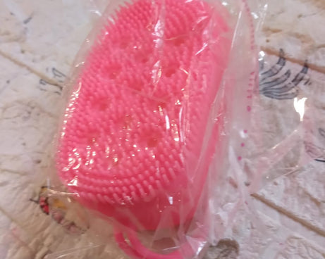 Silicone Super Soft Silicone Bath Brush Double-Sided Body Scrubber Brush for Deep Cleasing Exfoliating, Ultra-Soft Scrubber(1 pc)