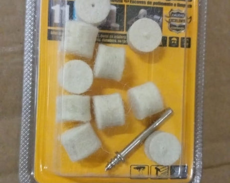Rotary Tool Accessory Wool Felt Polishing Pad Felt (11 Pcs Set)