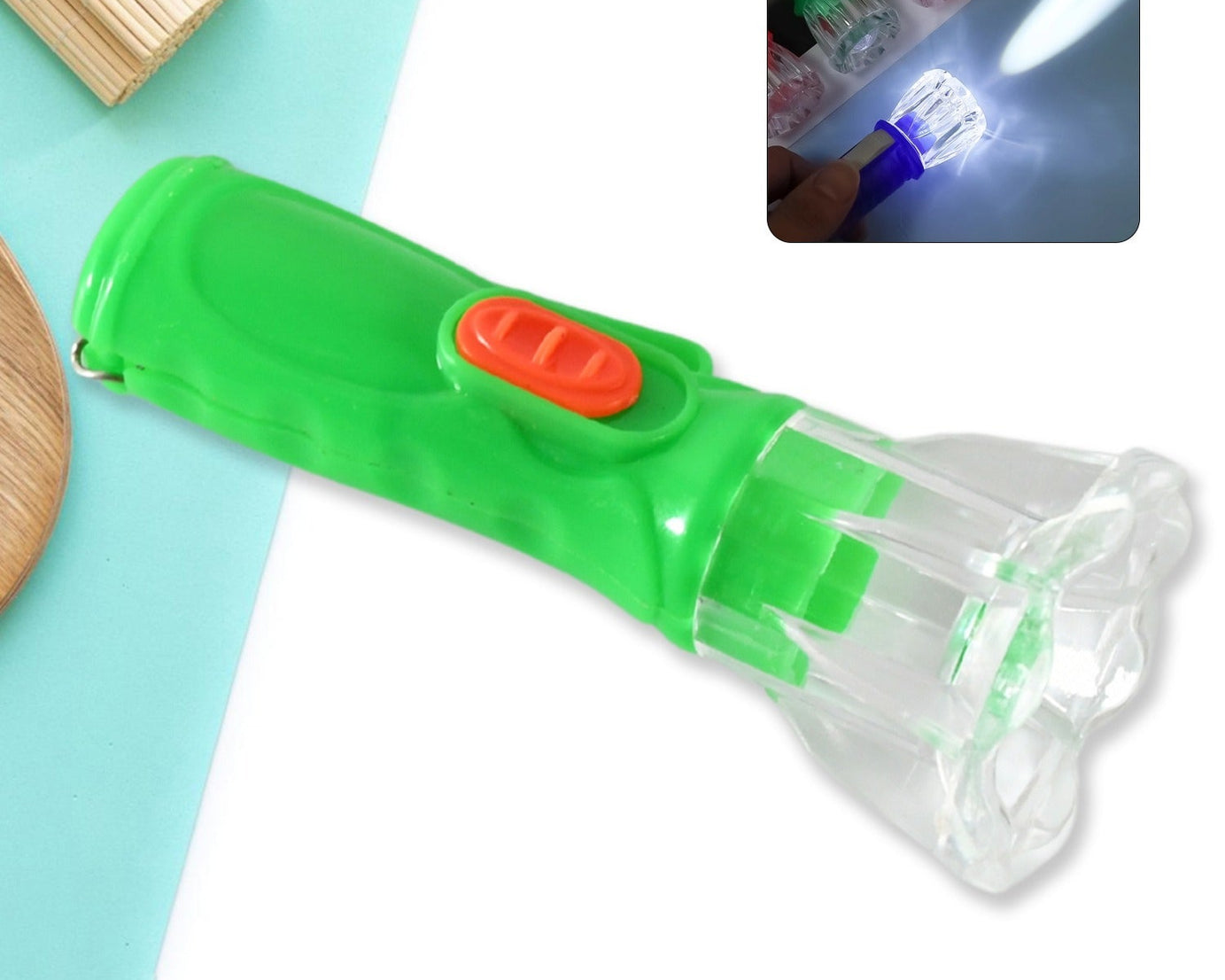 Small Plastic Torch for Kids, Plastic LED Flashlight Torch, Beautiful Attractive Good Gift Item, Pocket Torch for Kids (1 Pc)