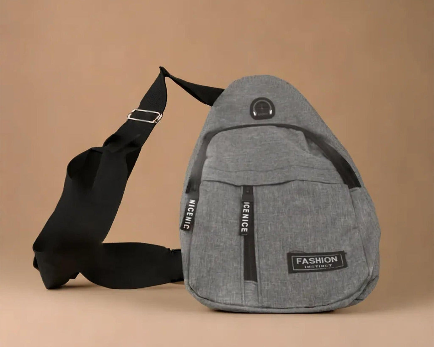 Waterproof Anti Theft Cross-body fanny pack waist bag, Shoulder Bags Chest Men Casual fashion USB Charging earphone hook Sling Travel Bag (1 Pc)