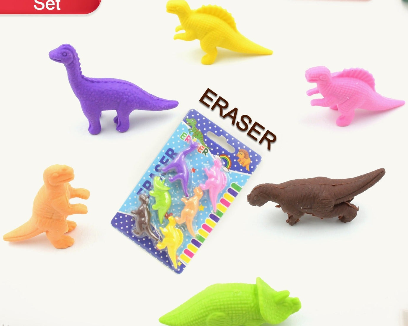 Dinosaur Shaped Erasers Animal Erasers for Kids, Dinosaur Erasers Puzzle 3D Eraser, Mini Eraser Dinosaur Toys, Desk Pets for Students Classroom Prizes Class Rewards Party Favors (6 Pcs Set )