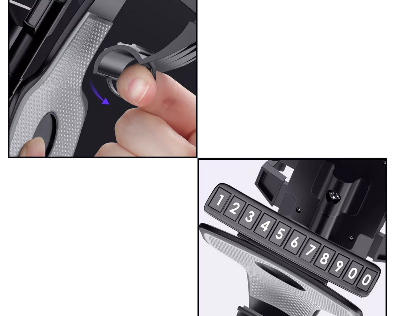 Car Mobile Phone Holder Mount Stand with 360 Degree. Stable One Hand Operational Compatible with Car Dashboard.