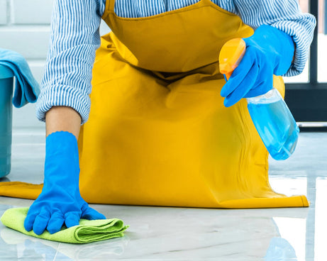 2 Pair Large Blue Gloves For Different Types Of Purposes Like Washing Utensils, Gardening And Cleaning Toilet Etc.
